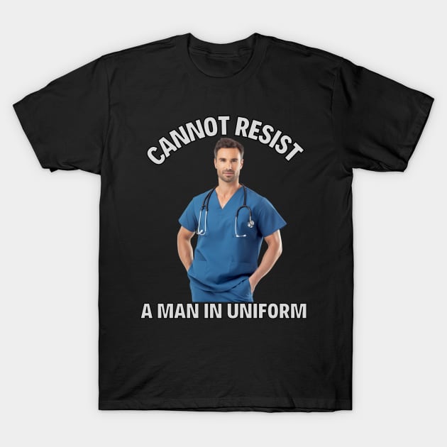 Man in Uniform Scrubs T-Shirt by WearablePSA